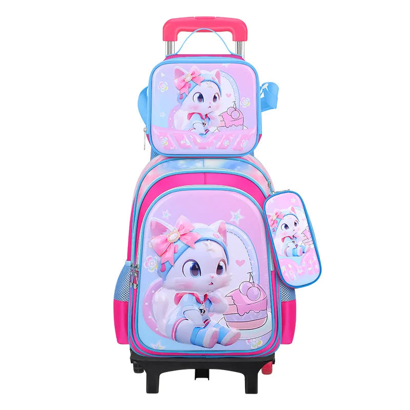 3D Cartoon Children 16 Inch 3PCS School  Bags Set Kids School Backpack  With Pencil Case and Lunch Container for Boy Girl