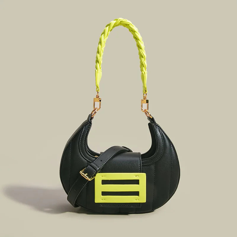 Half Moon Flip Women Shoulder Bags 2022 New Fashion Luxury Design Crossbody Bag Elegant Small Lady Tote Handbags