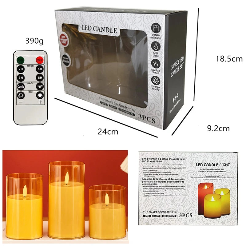 Remote Control Flameless LED Tea Light Electronic Candle for Home Decor Bar Outdoor Christmas Party Birthday Music Festivity