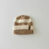 2024 High Quality Warm Baby Kids Toddler Boy Autumn Winter Stripe Baby Knitted Hats Kids Girls Boys Beanies Hat for Kids