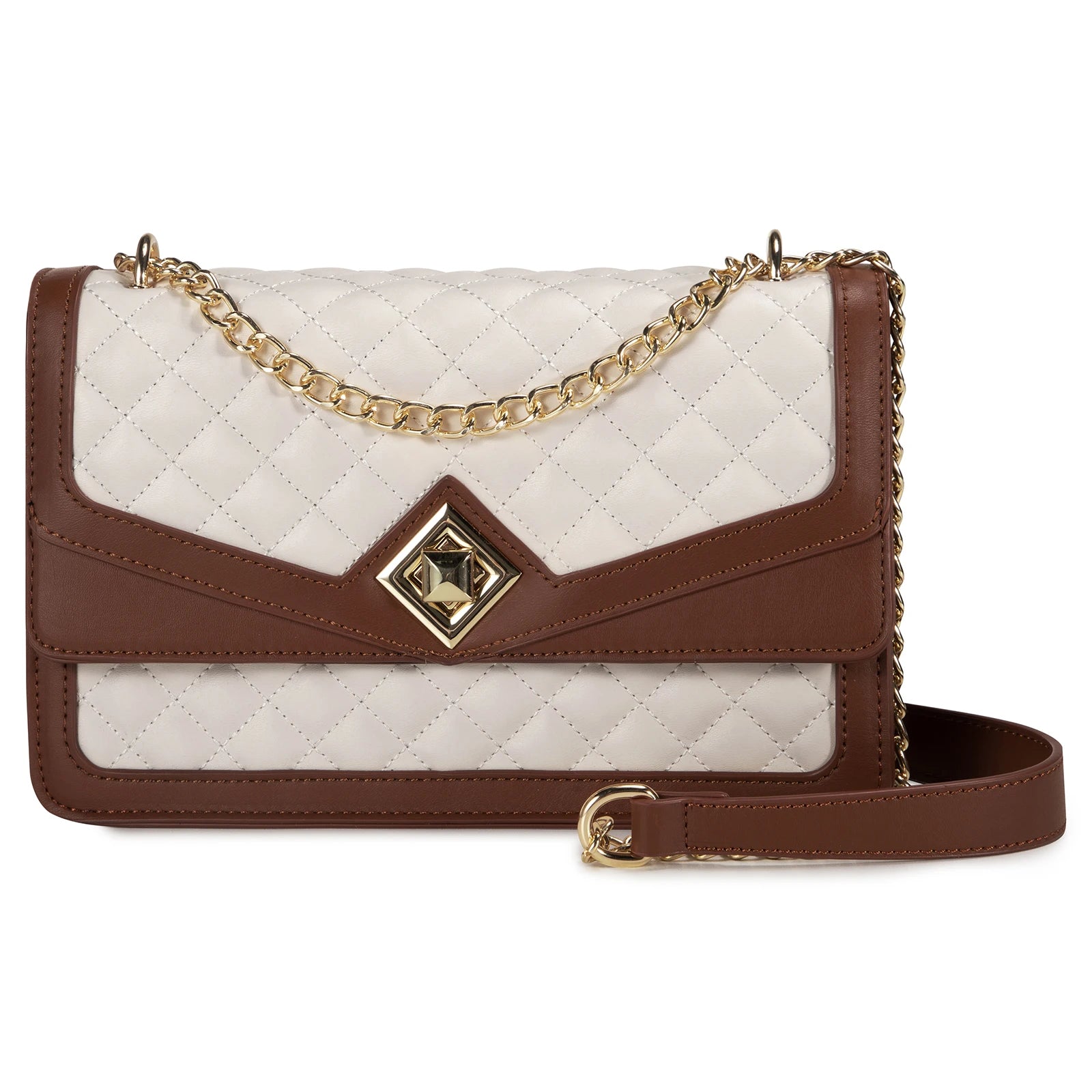 LOVEVOOK 2023 Leather Quilted Sling Shoulder Bag With Chain Trendy Clutch Ladies Evening Purse Luxury Crossbody Bags for Women
