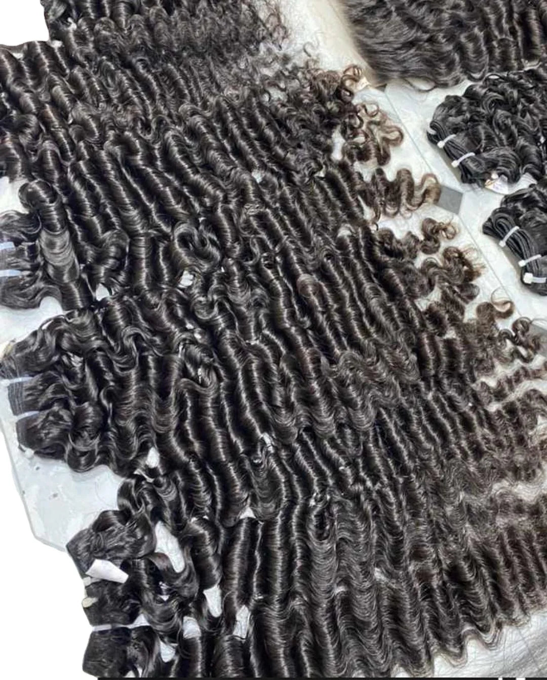 Wholesale 100% Unprocessed  Burmese Raw Kinky Curly Hair Raw Human Hair Bundleds