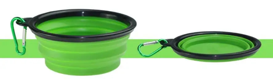 Eco Friendly High Quality Pure Solid Color Dog Silicone Outdoor Collapsible Bowl Cheap Dog Accessories Pet Feeder Bowls