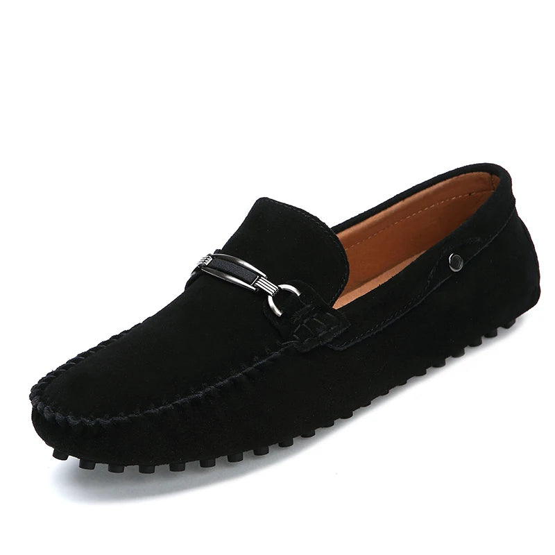 Men's Loafers Gommino Driving Shoes Moccasins Penny Loafer Flats Spring Low-top Faux Suede Slip on Casual Leisure Male Handmade