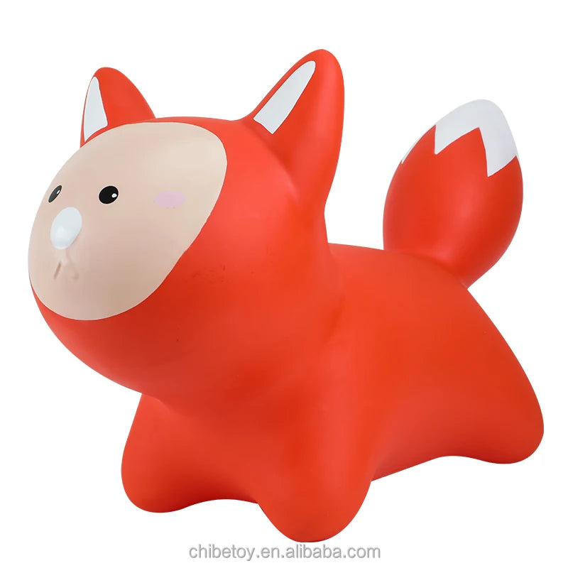 Jumping Toy Horse Jump Fox Bouncy Horse Toys Ride on Toy Animal Hopper Custom PVC Inflatable Toy Outdoor Toys for Kids Wholesale
