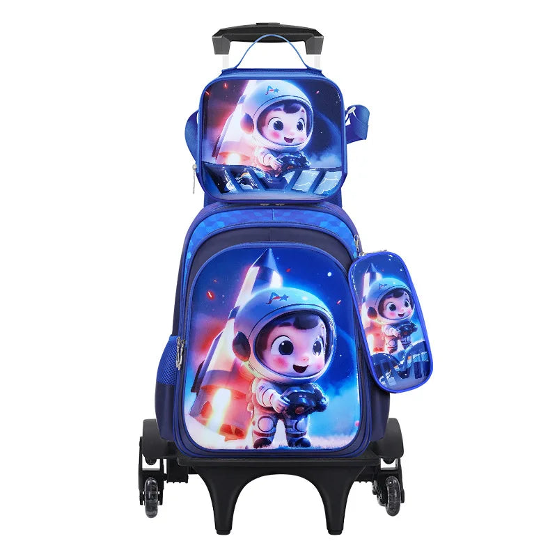 3D Cartoon Children 16 Inch 3PCS School  Bags Set Kids School Backpack  With Pencil Case and Lunch Container for Boy Girl