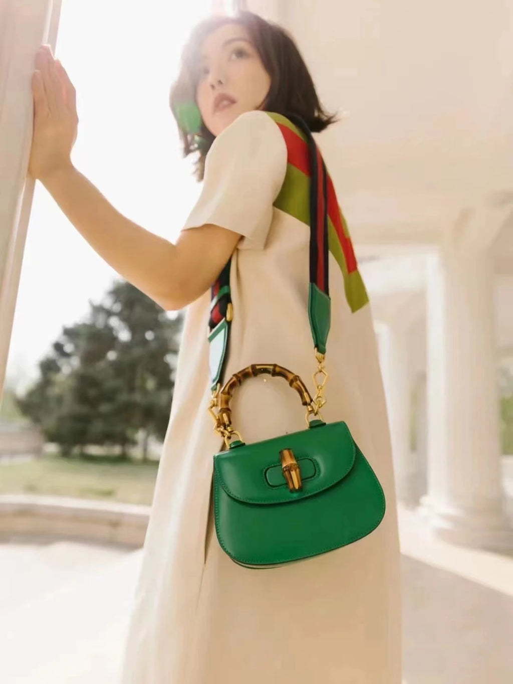 2025 Custom Famous Brands Designer Women Bamboo Handle Handbags Customizable Luxury Real Leather Ladies Hand Bags Crossbody