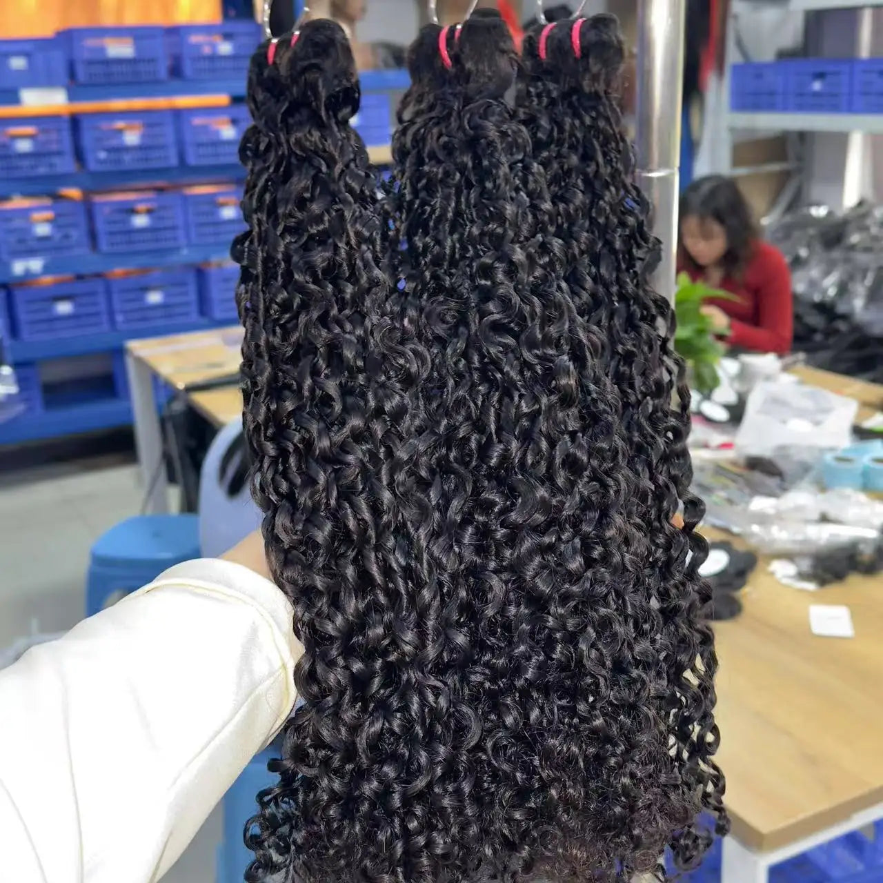 Raw Bundles Human Hair Wholesale Burmese Curl Hair Bundles Vietnamese Burmese Kinky Curly Hair, Cambodian Natural Wavy Bundles