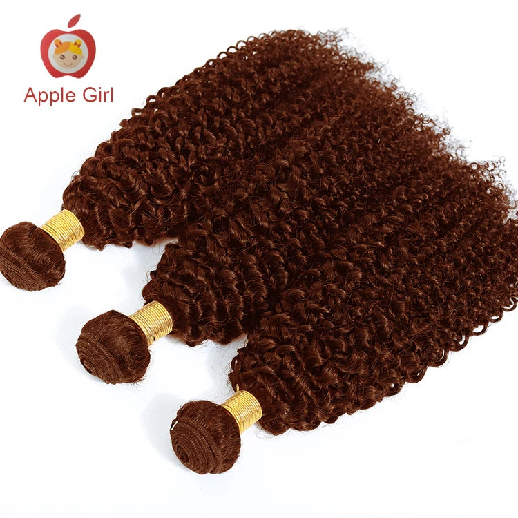 Wholesale Dropshipping 10A Unprocessed Raw Indian Kinky Curly Remy Virgin Hair Light Brown Human Hair Weave Bundles