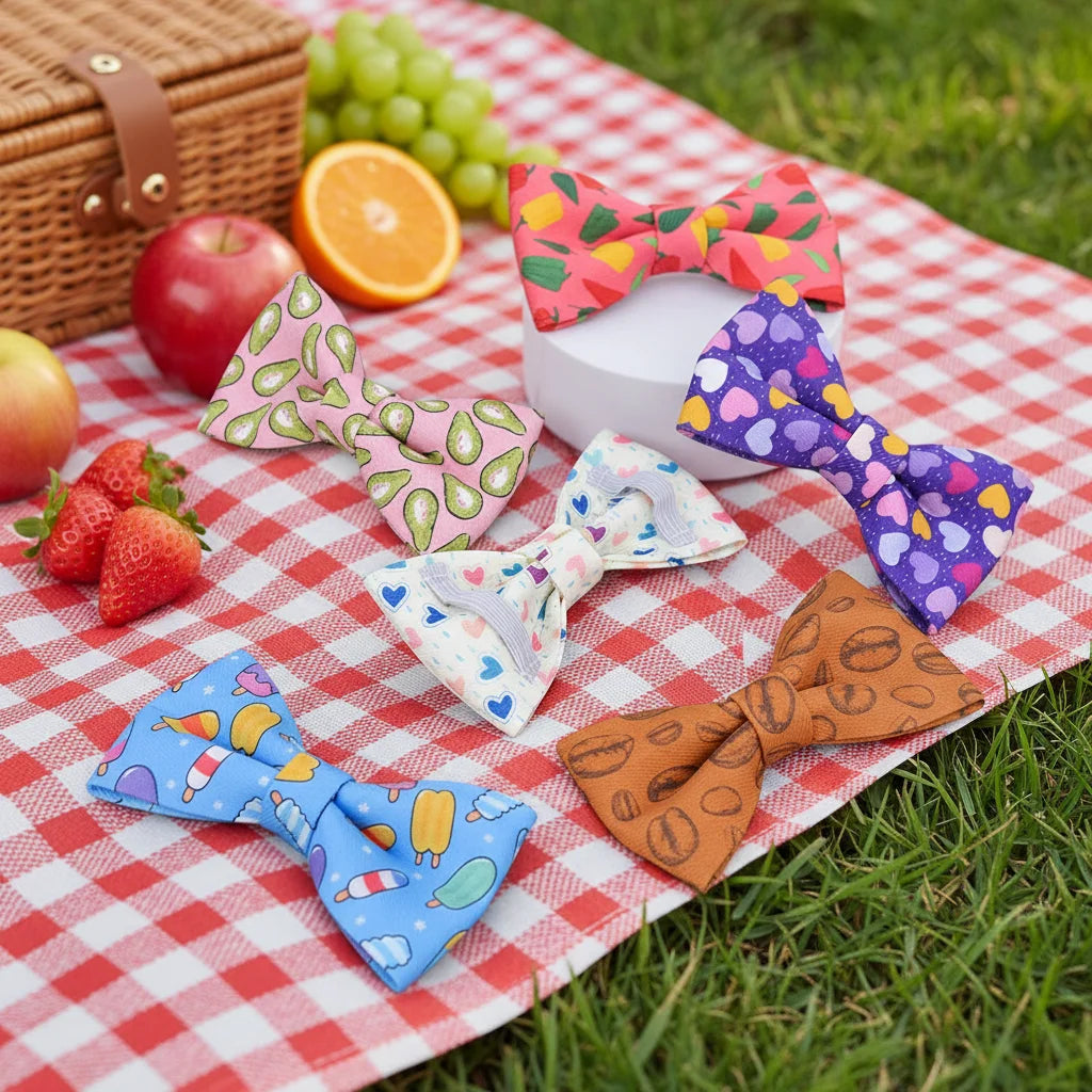 MIDEPET Valentine's Day New Year Gift  Series Colo Blooming Bow Tie Logo Custom Pet Bow Tie Pet Accessories China Factory Outlet