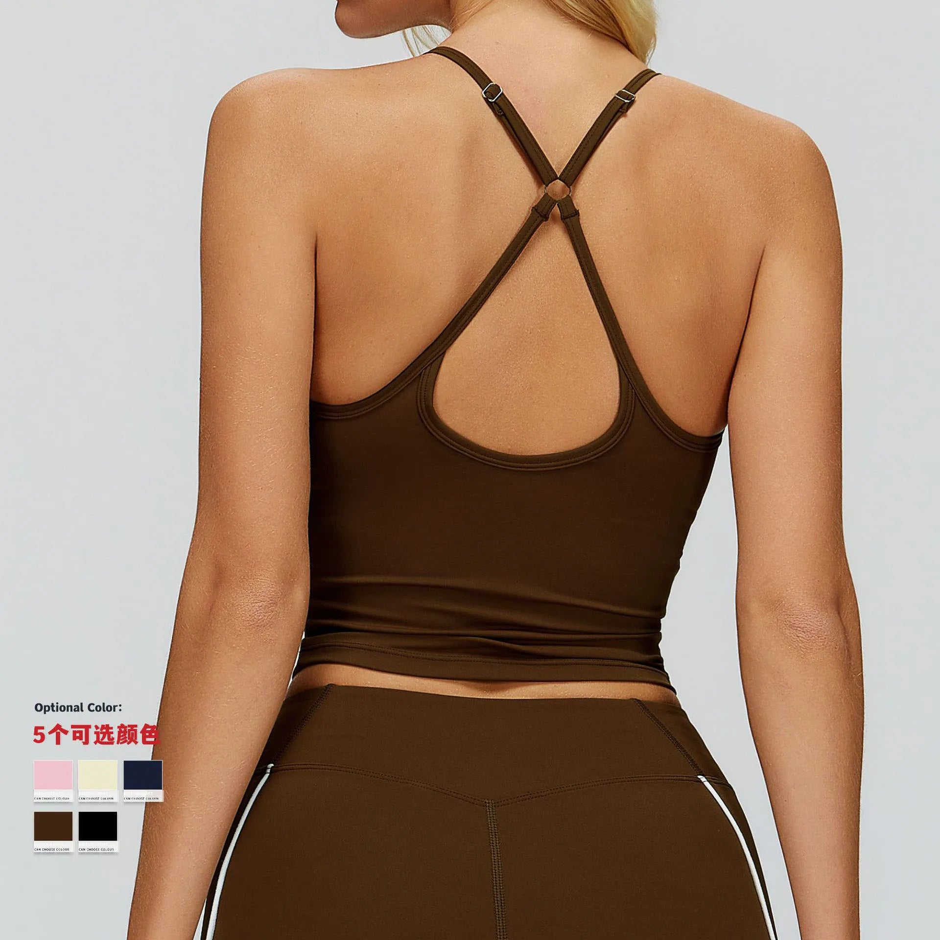 2026 Shockproof Spandex Quick Dry Slim Fit Sports Bras Fitness Workout High Quality Casual Padded Luxury Women's tank Tops