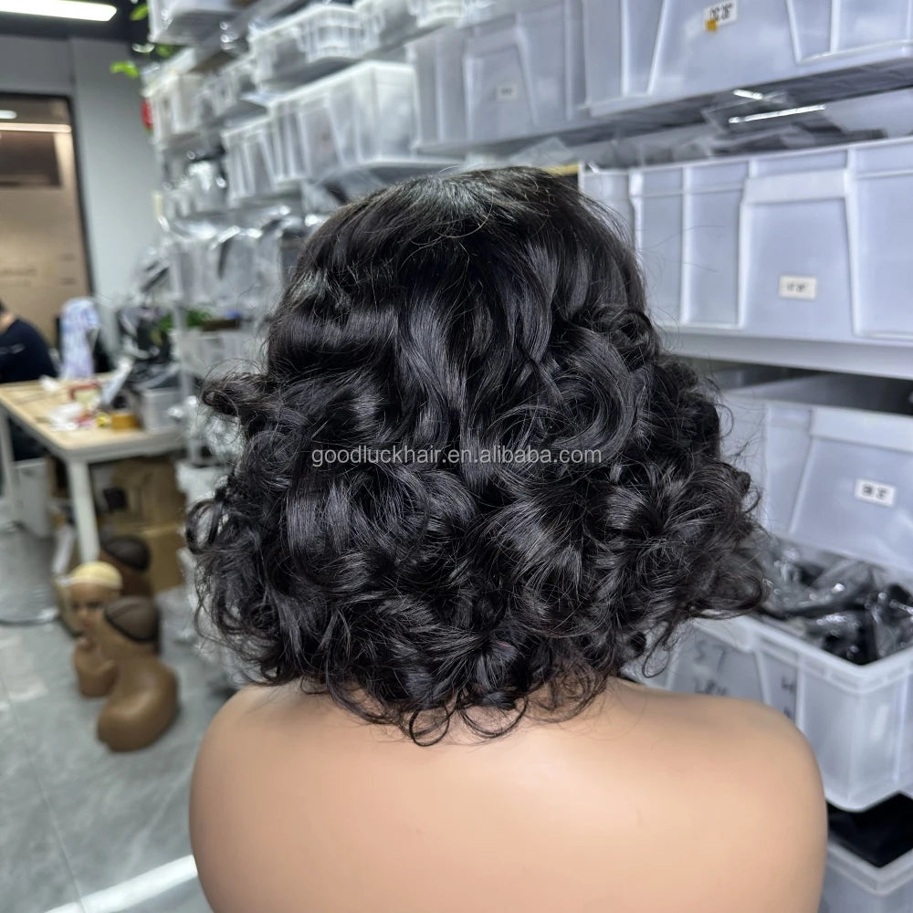 GL Luxury Wigs Bouncy Spring Curly Raw Vietnamese Hair 3D Loose 13x6 Hd Human Hair Lace Front Wig Raw Indian Hair Frontal Wigs