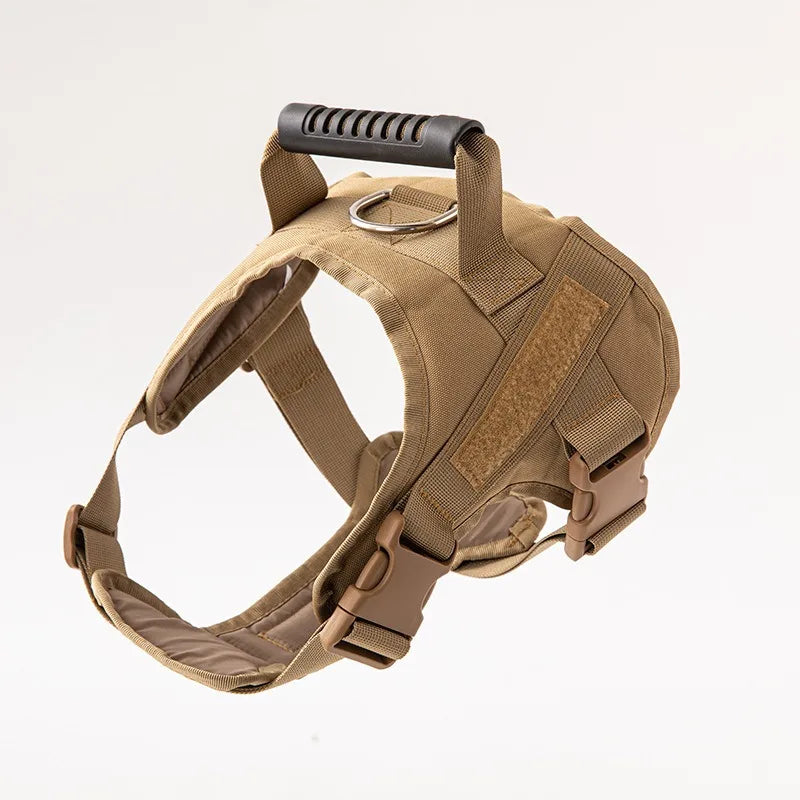 Adjustable Explosion-proof Outdoor Pet Tactical Service Dog Training Harness Vest Set with PVC Grip Handles