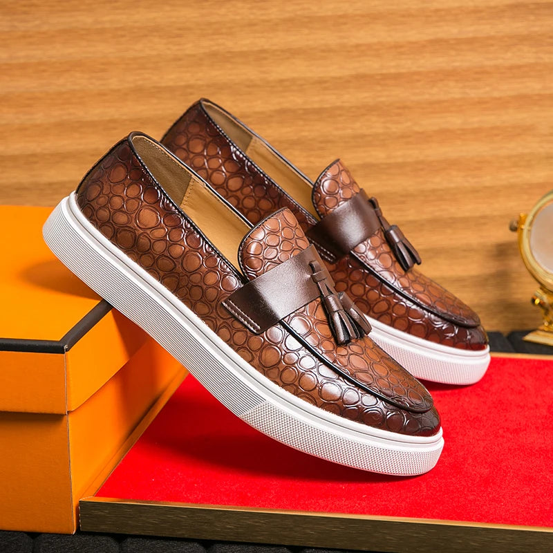 2025 New Fashion Office Footwear Men's Casual Dress Shoes Bulk Genuine Leather Formal Walking Style Shoes