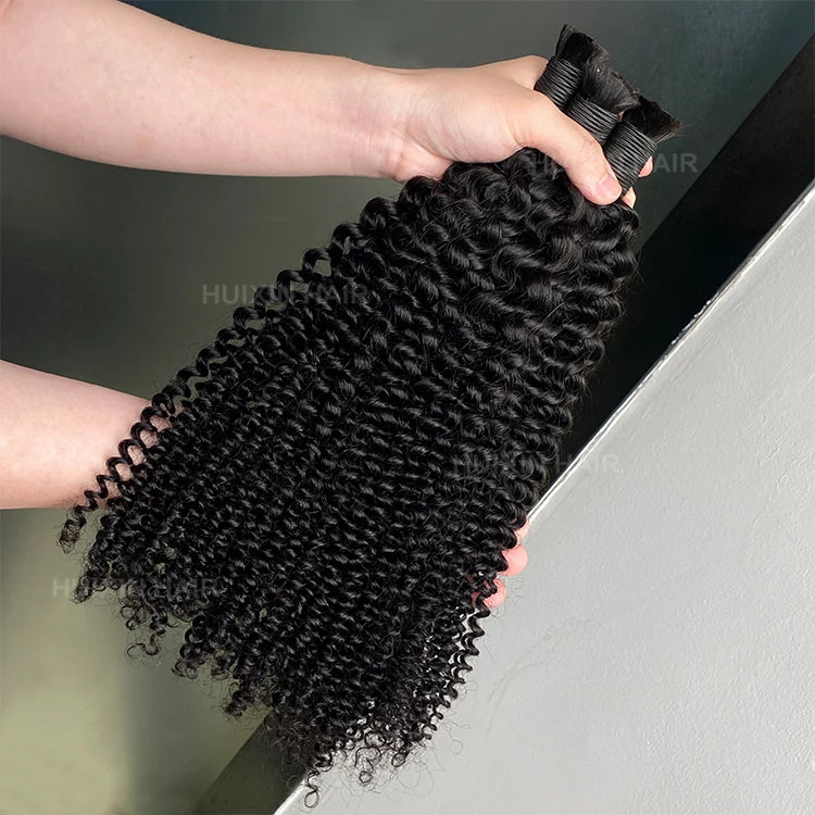 Wholesale Price Human Hair Bundles  Indian 100% Human Hair Kinky Curly Hair Extensions