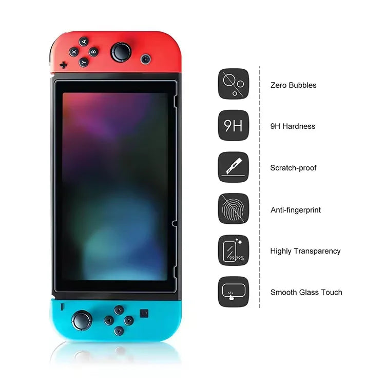 Retail 2-Pack 9H 2.5D Tempered Glass Flim Screen Protector for Nintendo Switch OLED Switch Micas Lite Protector
