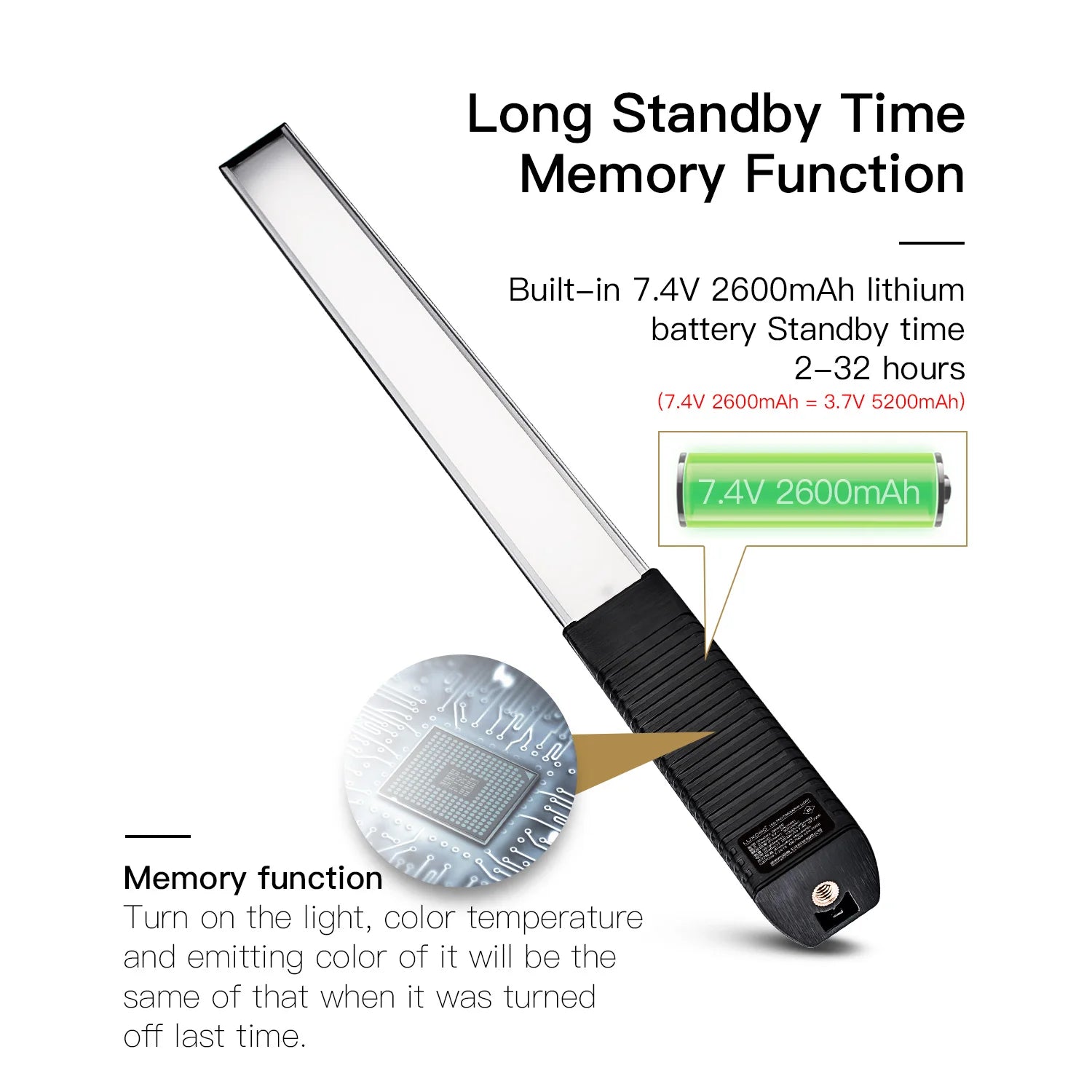 LUXCEO Q508A RGB Video Light With Remote Control 3000K-6000K 36Colors Studio Photo Lighting LED Stick For Youtube TikTok Vlog