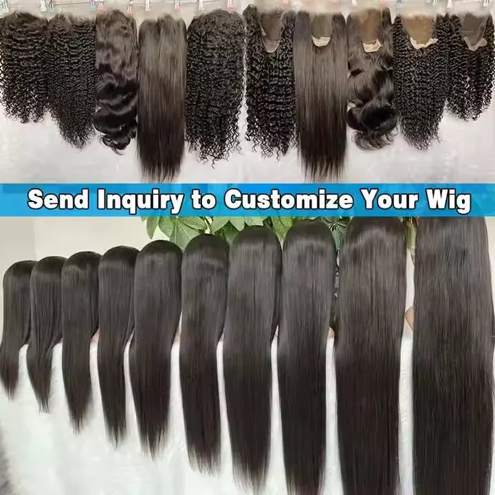 Pre Plucked 4x4 Lace Closure Wig Transparent Lace Front Human Hair Wig Brazilian Straight HD Lace Frontal Wig for Black Women