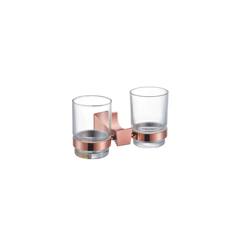 Rose Gold Bathroom Towel Rack Set Wall Mount Bathroom Accessory Set