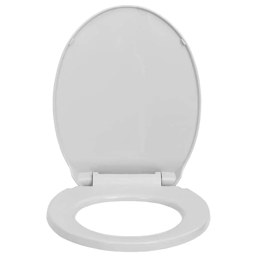 W2B VidaXL Modern Light Grey Oval Toilet Seat Cover Quick Release Soft-Close Electronic Bidets PP UF Material for Home Bathroom