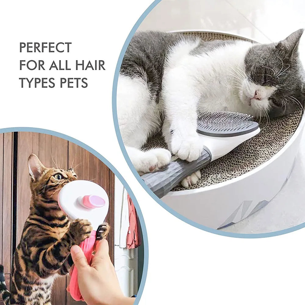 Manufacturer Wholesale Stainless Steel Cat & Dog Comb Pet Grooming Beauty Slicker Brush Dematting Brush for Hair Removal