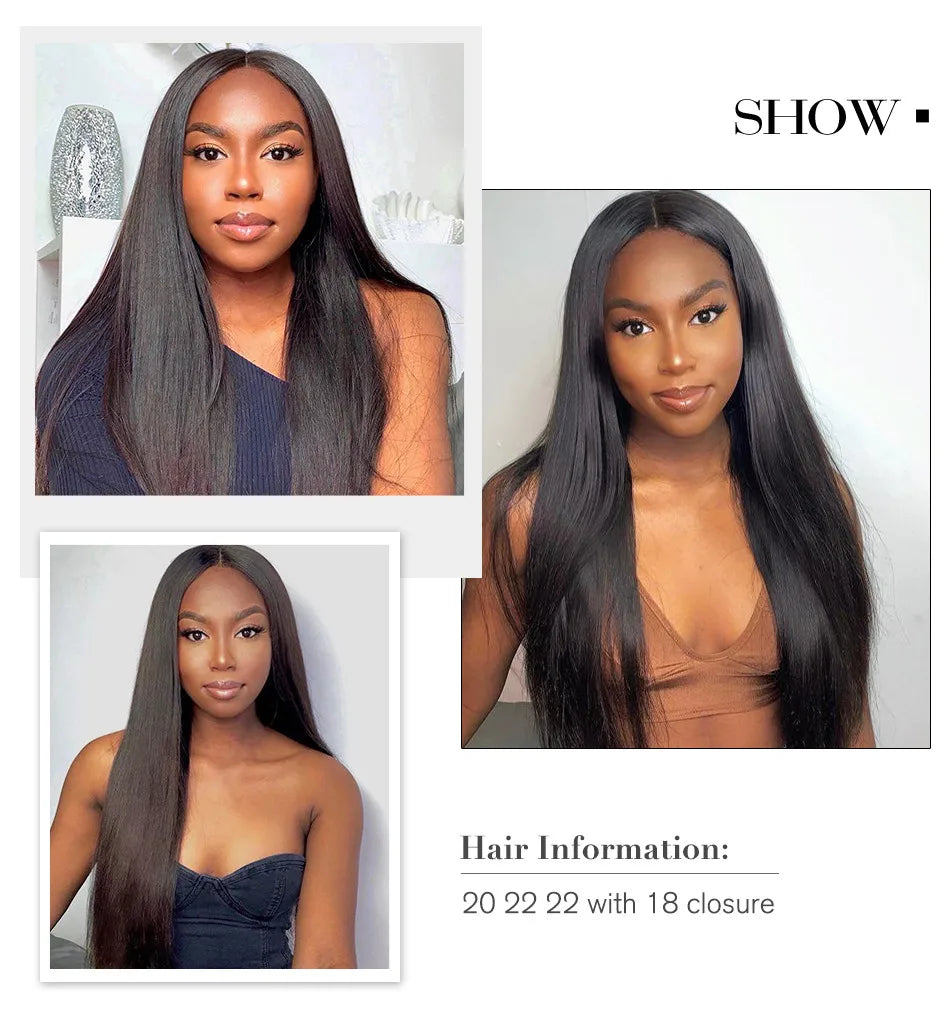 UNice Hair Peruvian Straight Hair Lace Closure Free& Middle Part 4x4 Remy Human Hair Closure  5x5 HD Lace Closure 1PC