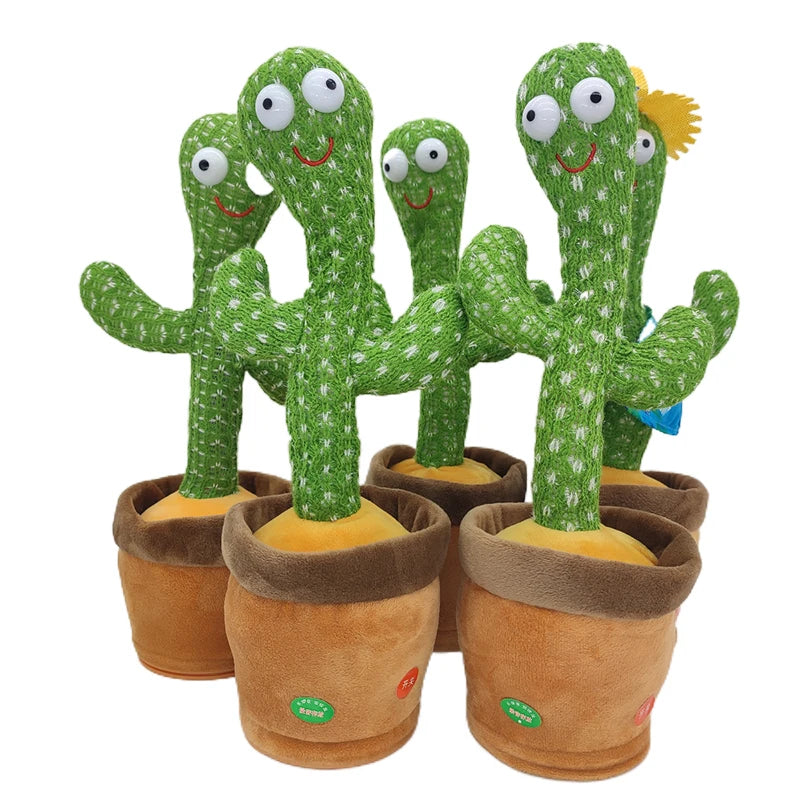 Dropshipping Dancing Cactus Toy 120 Songs Singing Talking Record Repeating Electric Dancing Cactus Toys