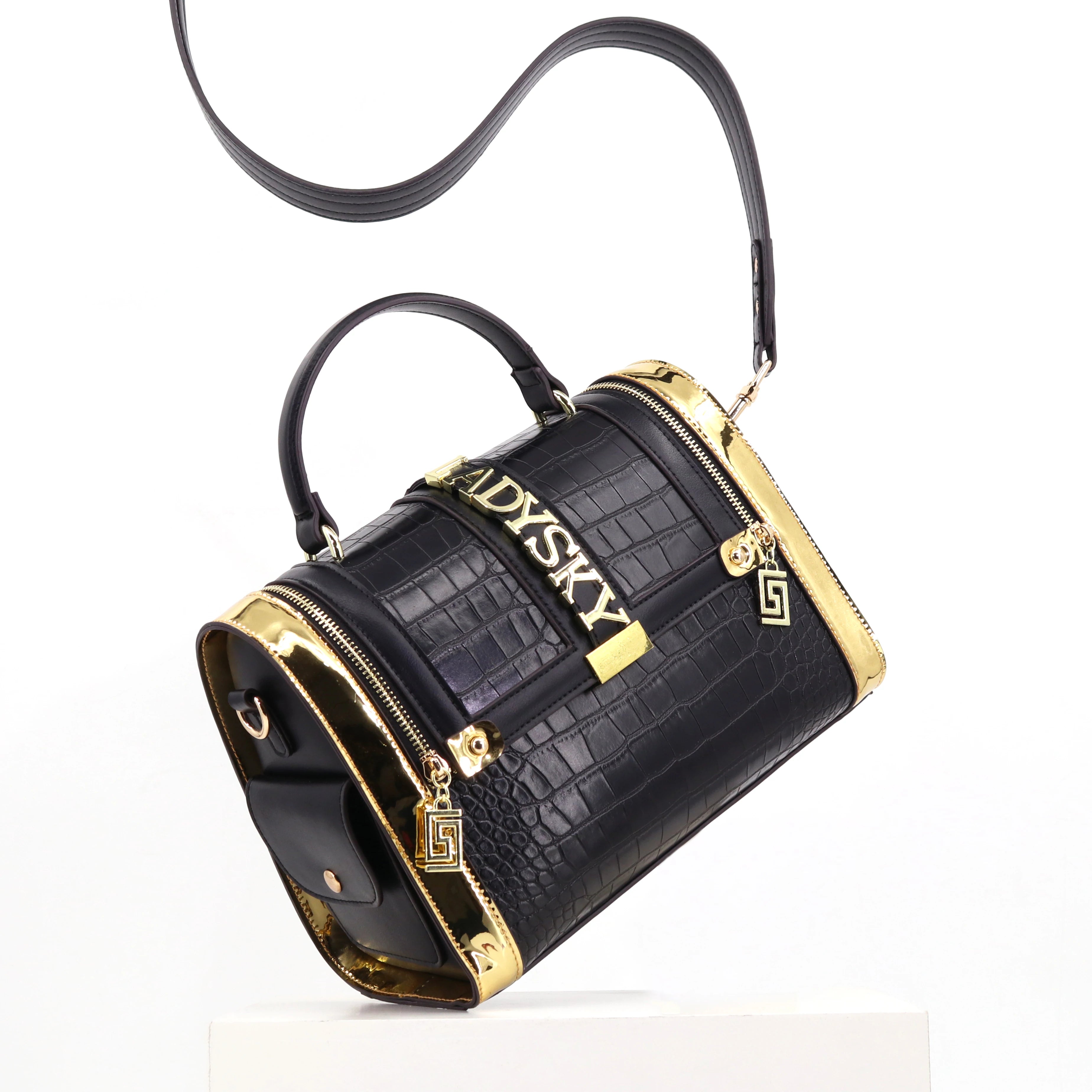 Ladysky Quality Handbags for Women crocodile Ladies Shoulder Bags Top Selling Female Hand Bags Luxury Wholesale Products 28 cm