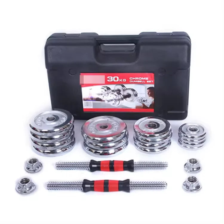 Hot Sale Cheap Gym Home Fitness 10/15/20/25/30/35/40/45/50KG Electroplate Cast Iron Weights Adjustable Dumbbell Set