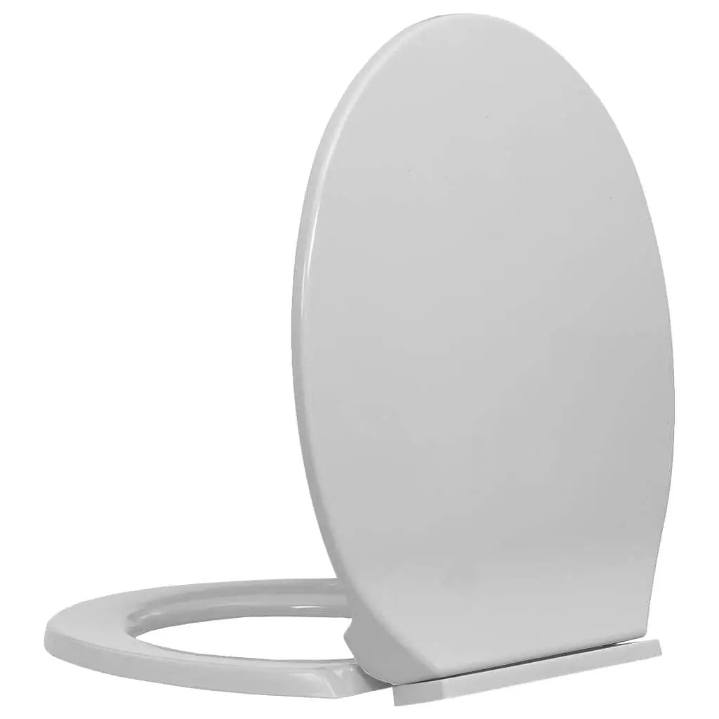 W2B VidaXL Modern Light Grey Oval Toilet Seat Cover Quick Release Soft-Close Electronic Bidets PP UF Material for Home Bathroom