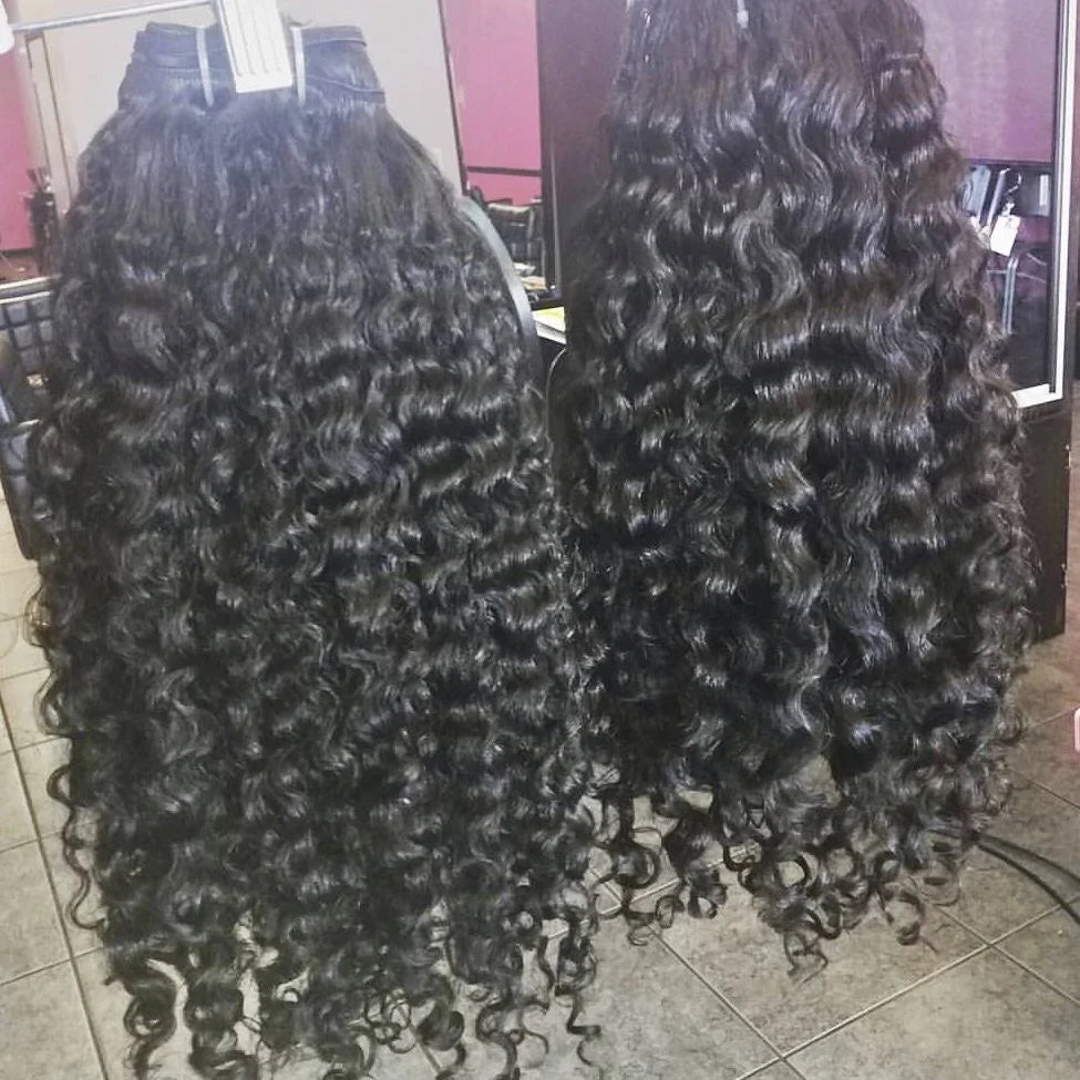 Wholesale 100% Unprocessed  Burmese Raw Kinky Curly Hair Raw Human Hair Bundleds