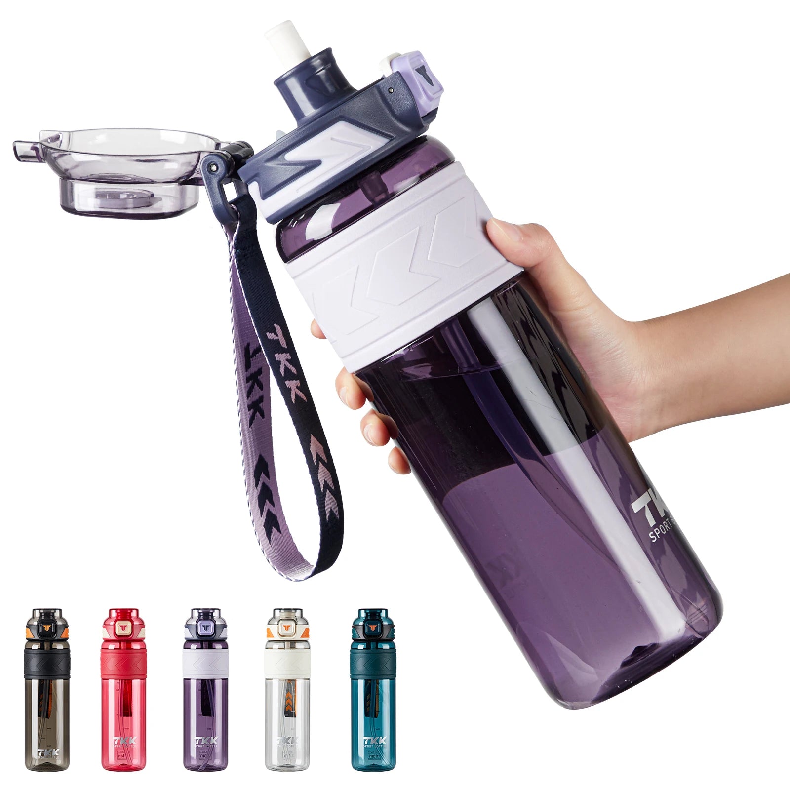 Wholesale Large Capacity 600ml 800ml 1L Tritan Gym Water Bottle Customized Logo for Workouts Travel Applicable for Hiking