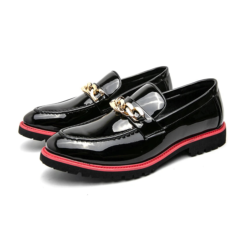 Size 47 48 Fashion Design Black Upper Casual Men Wedding Footwear Dress Shoes Loafers