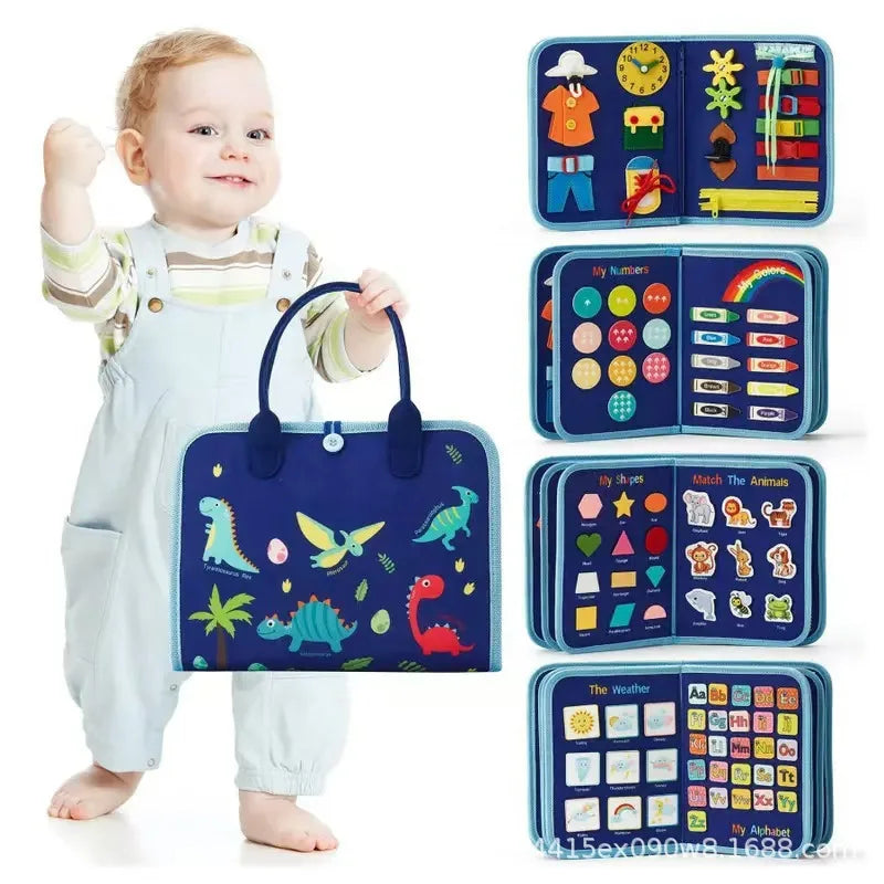 Montessori Education Sensory Soft Book Wool Felt Early Education DIY Board Puzzle Quiet Intelligence Busy Board for Kids