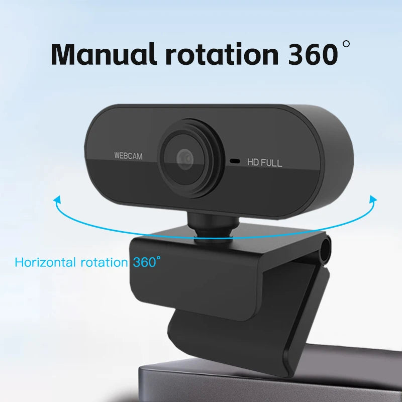 Mini Full HD 1080P USB Web Camera with Microphone for Laptop/Desktop-Live Streaming & Video Conference