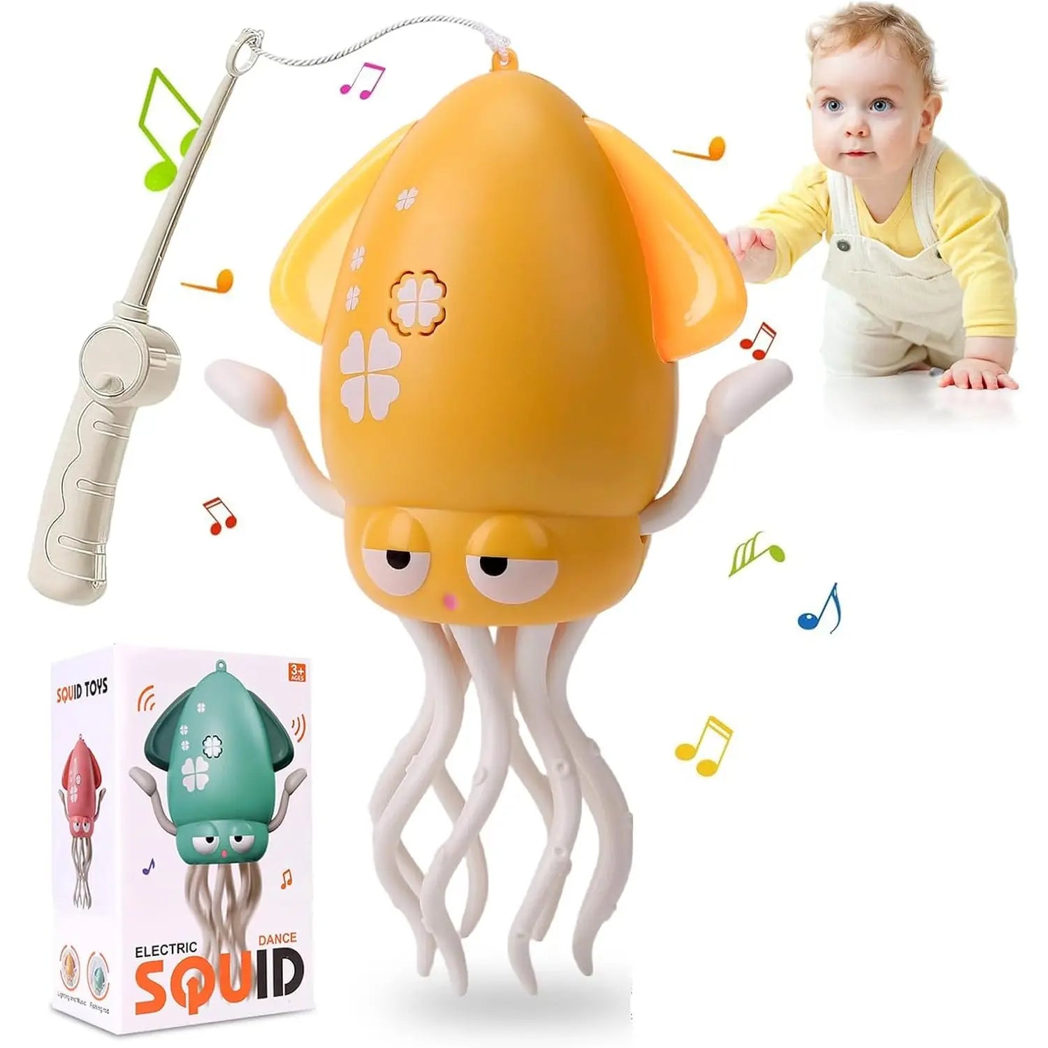 Adorable Dancing Squid Baby Toy-Super Stress-Relieving Non-Stop Rocking Joyful Captivation Made in China