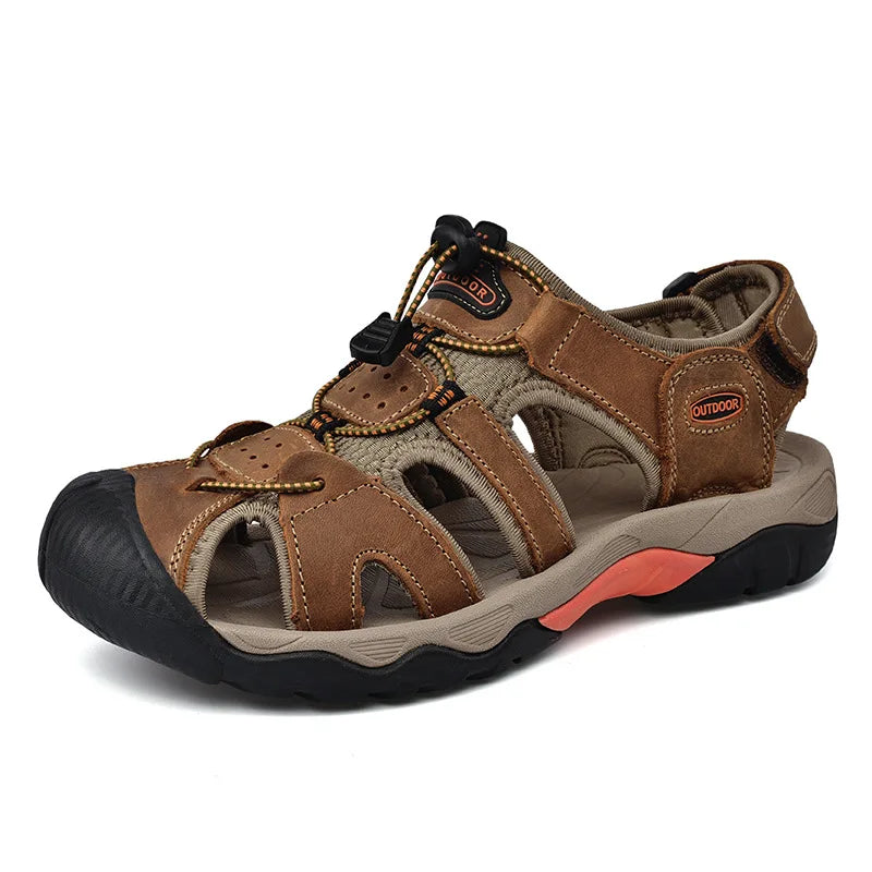 Y 38-48 Plus Size Summer Men's Sandals Outdoor River Tracing Casual Beach Shoes for Men