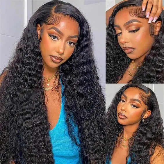 Cheap Deep Wave Curly Human Hair Wig Human Hair HD Lace Front Wigs for Black Women Raw Vietnamese Hair Lace Frontal Wigs