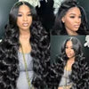 4x4 Lace Closure Wear and Go Body Wave Wigs Human Hair Lace Front 200% Density Ready to Go Blend Human Hair Wigs Wholesale
