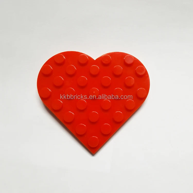 39613 Plate, Round 3 X 3 Heart/Plate, Round 6 X 6 Heart MOC Masterpieces Compatible Building Accessories Building Freedom 46342