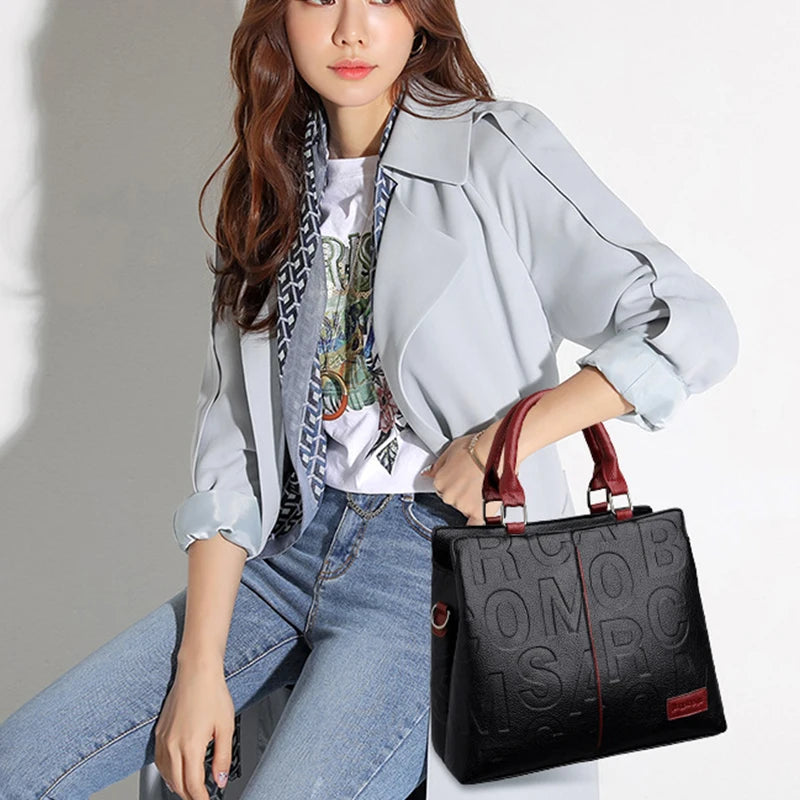 PU Leather Casual Crossbody Bags for Women Ladies Luxury Designer Tote Handbag Female Large Capacity Travel Shoulder Bag Sac