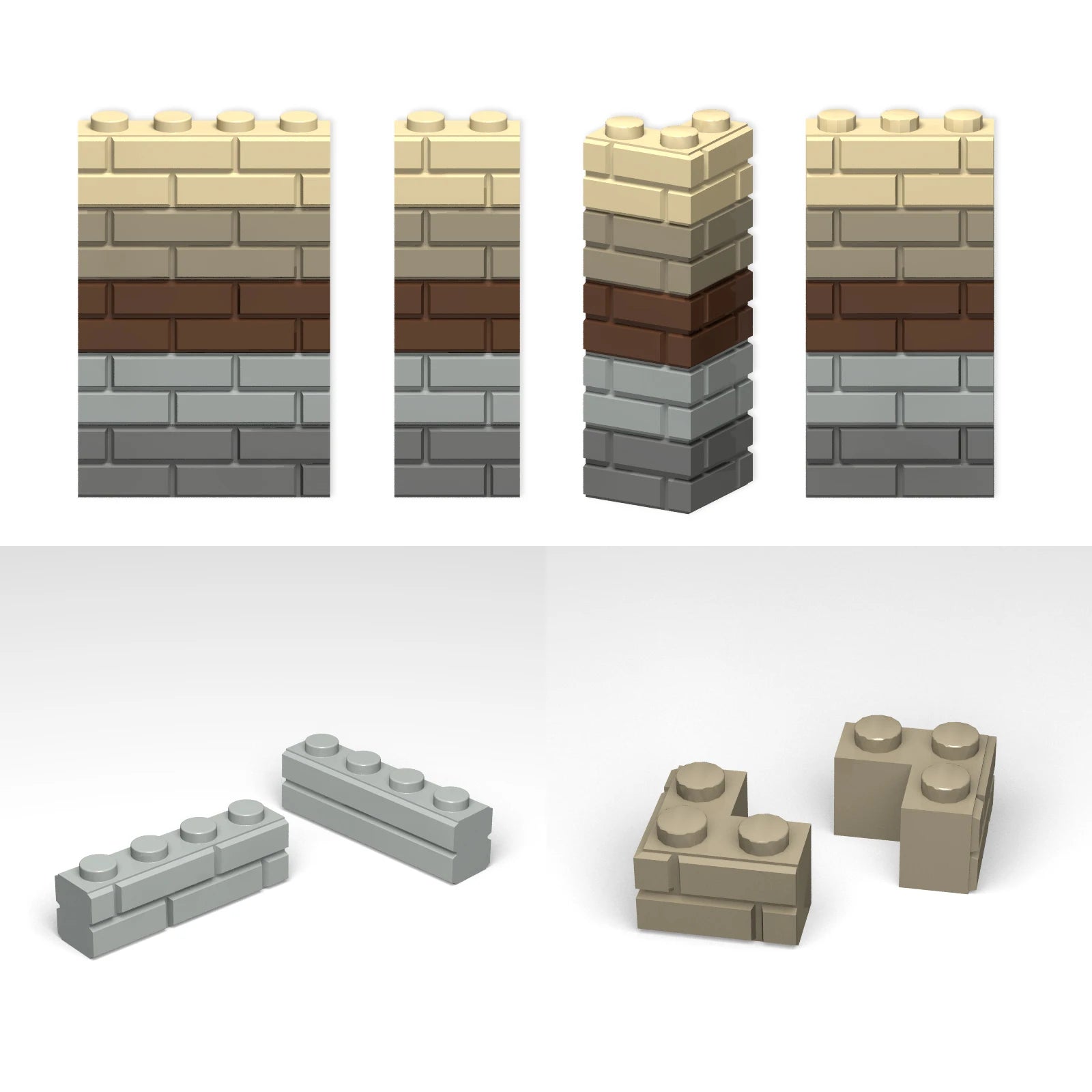 Masonry Profile Bricks Set Plastic ABS Building Blocks Construction Toy for Wall Building Diverse Bulk Toy Kit Compatible Major