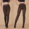 Drop Shipping Viral Waist Snatch Fleece Tights Tummy Control Winter Pantyhose Legging Semi-Sheer One-Seam Magic Shapewear Tights