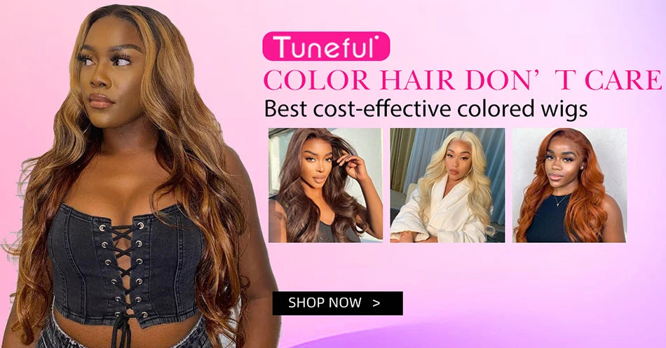 13x6 Lace Highlight Blonde Colored Human Hair Lace Frontal Wigs Straight Tuneful 13x6 HD Transparent Lace Front Human Hair Wigs