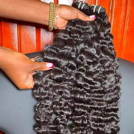 Pixie Italy Indian Kinky Curly Hair Straight Human Virgin Remy Hair Extension Natural Deep Wavy Burmese Curly Bundles Raw