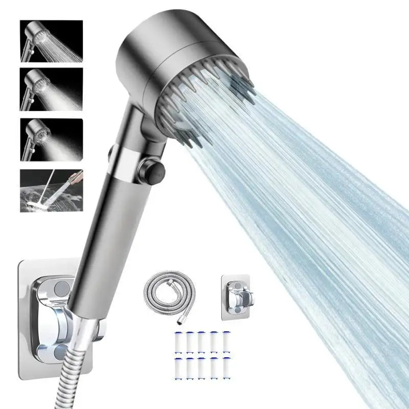 Power Kit for Switching Modes Shower Head Massage Function 10 Filters 4 Different Watering Modes for Shower Room Accessories