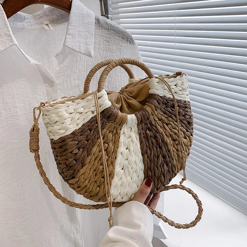 Hot Selling Sac a Main Femme Tote Straw Bag Woven Beach Bag Women Hand Bags for Summer