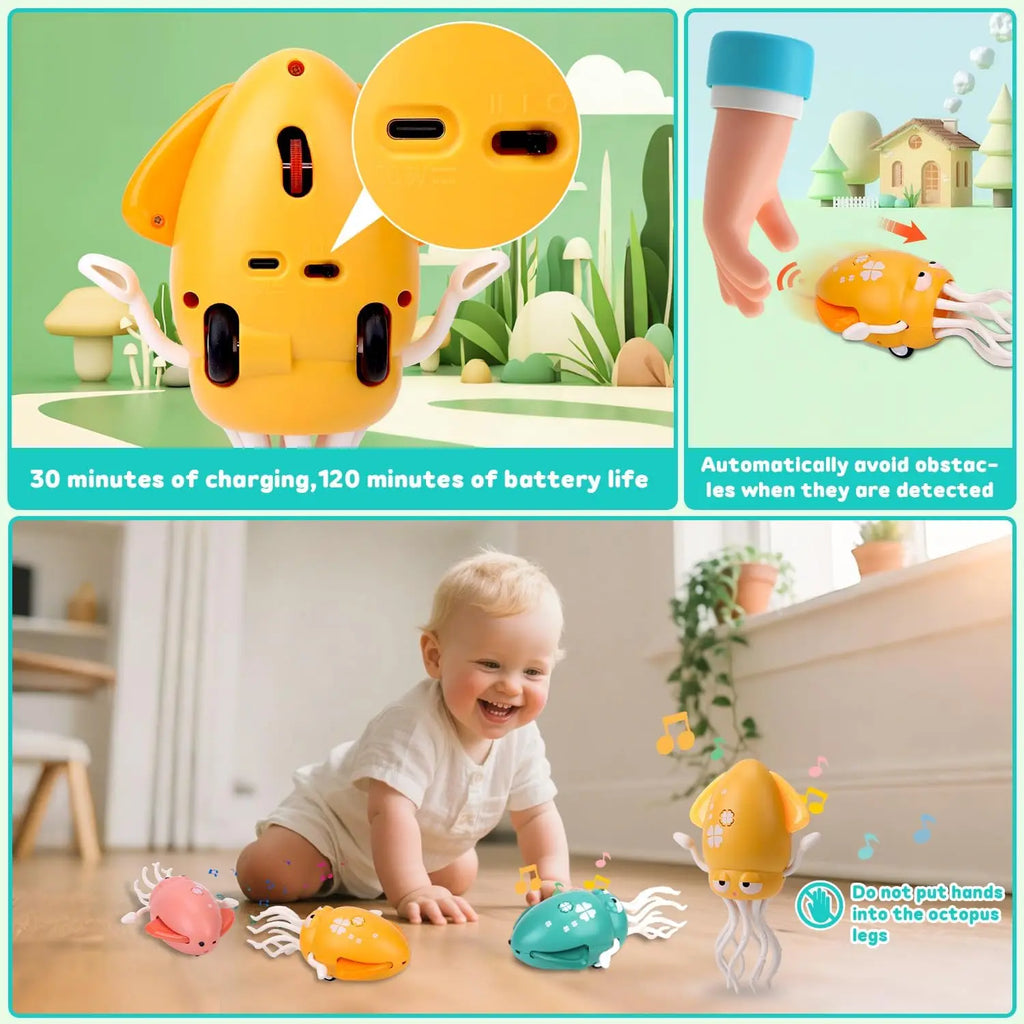 Adorable Dancing Squid Baby Toy-Super Stress-Relieving Non-Stop Rocking Joyful Captivation Made in China