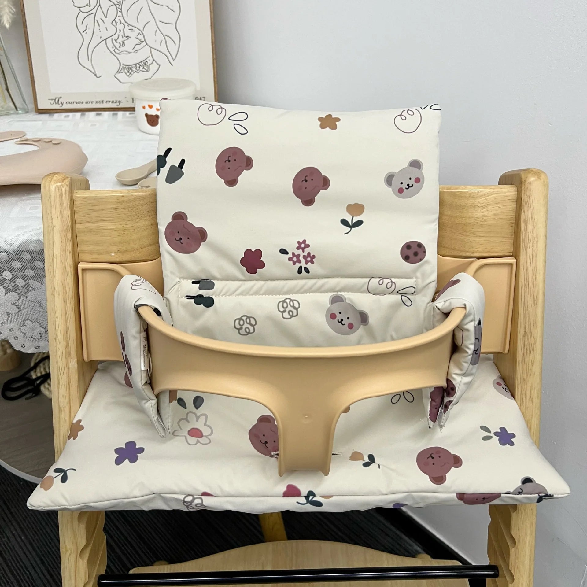 Hot Selling  Baby Back Cushion Seat Cushion Baby Eating Anti-slip Chair Stokke Tripp Trapp Cushion High Chair Seat Pad