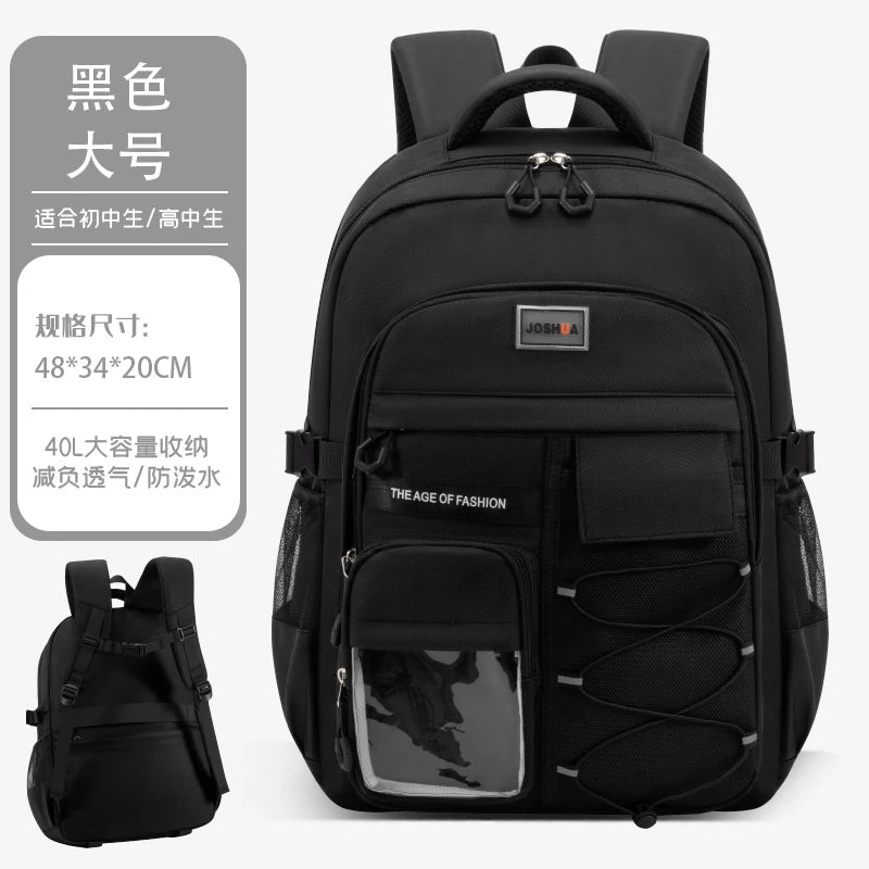 18 Inches Big Capacity School Bags Mochilas Escolares Teen Backpack for Boys Girls High School Students Backpack to School